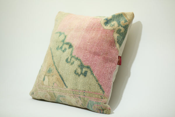 Handmade Boho Kilim Throw Pillow 24-24 inch