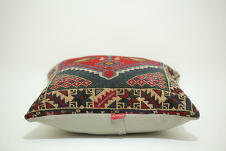 Turkish Print Kilim Decor Pillow 24-24 inch