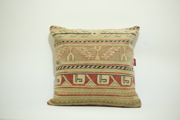 Artisanal Kilim Cushion Cover 24-24 inch