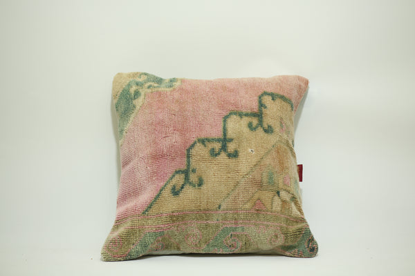 Handcrafted Kilim Lumbar Pillow Cover 24-24 inch