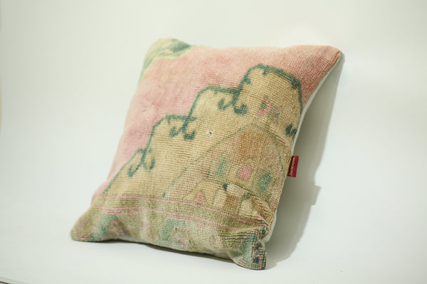 Handcrafted Kilim Lumbar Pillow Cover 24-24 inch