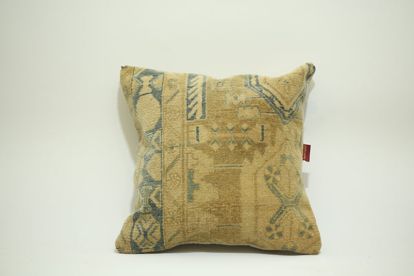 Ethnic Turkish Lumbar Kilim Pillow 24-24 inch