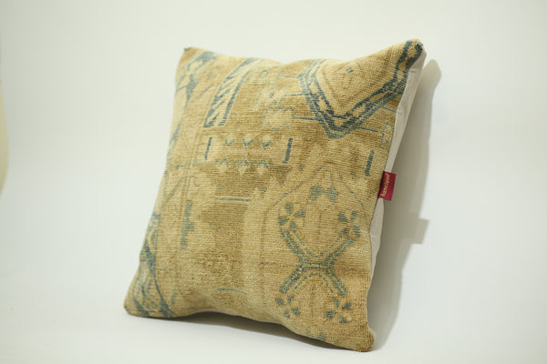 Ethnic Turkish Lumbar Kilim Pillow 24-24 inch