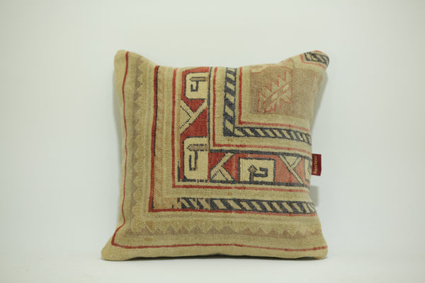 Ethnic Turkish Kilim Lumbar Pillow 20-20 inch