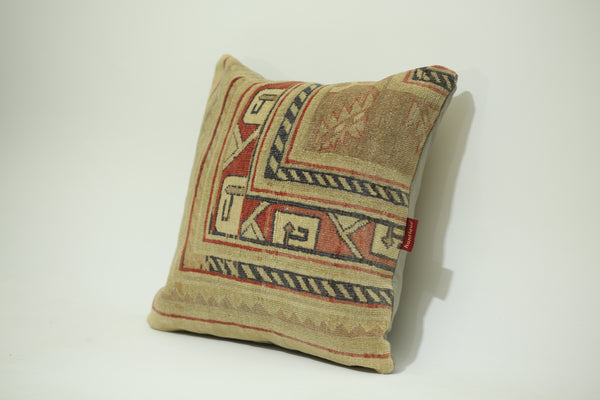 Ethnic Turkish Kilim Lumbar Pillow 20-20 inch
