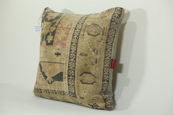 Handmade Boho Kilim Throw Pillow 24-24 inch