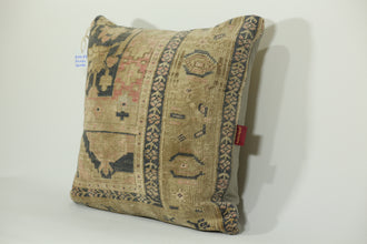Handmade Boho Kilim Throw Pillow 24-24 inch