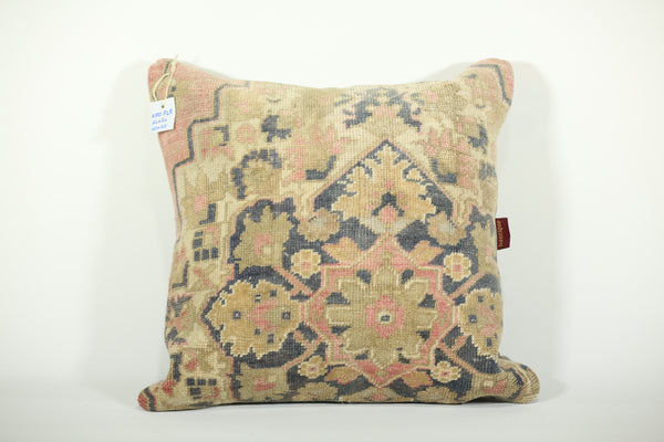Handmade Boho Kilim Accent Pillow 24-24 inch