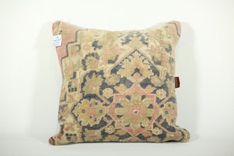 Handmade Boho Kilim Accent Pillow 24-24 inch