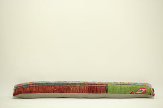 Blue & Red Ottoman Kilim Rug Pillow Cover 8X48