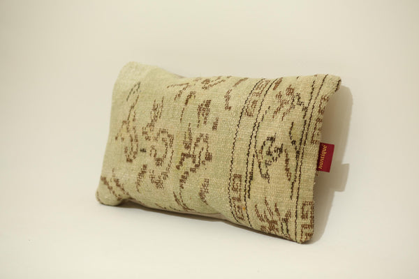 12x20 Kilim Pillow Cover Repurposed from Antique Ottoman Kilim Rug