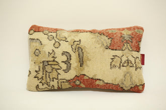 Beautiful 12X20 Antique Kilim Pillow Cover with Flower Decor