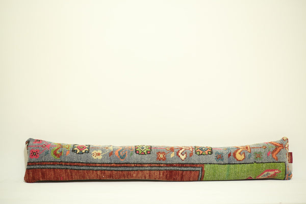 Blue & Red Ottoman Kilim Rug Pillow Cover 8X48