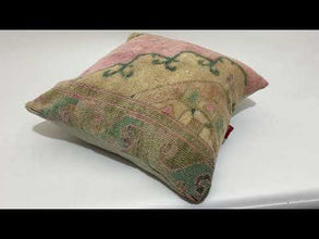 Handcrafted Kilim Lumbar Pillow Cover 24-24 inch